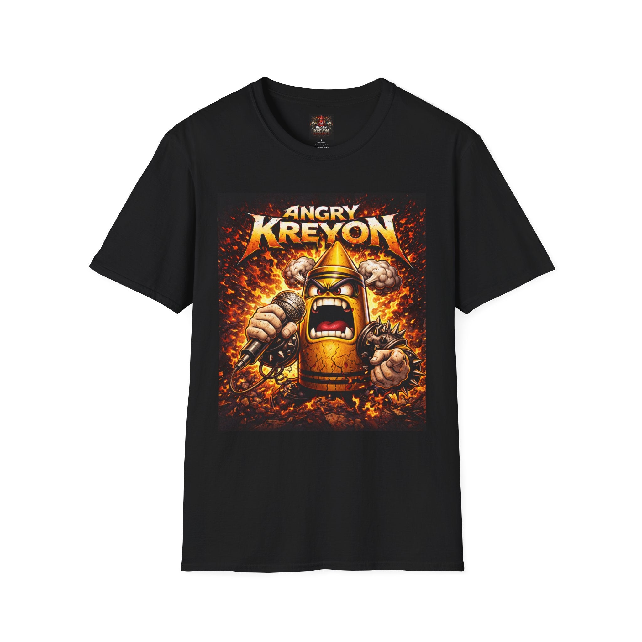 Angry Kreyon Band Tee — Fiery Graphic T-Shirt