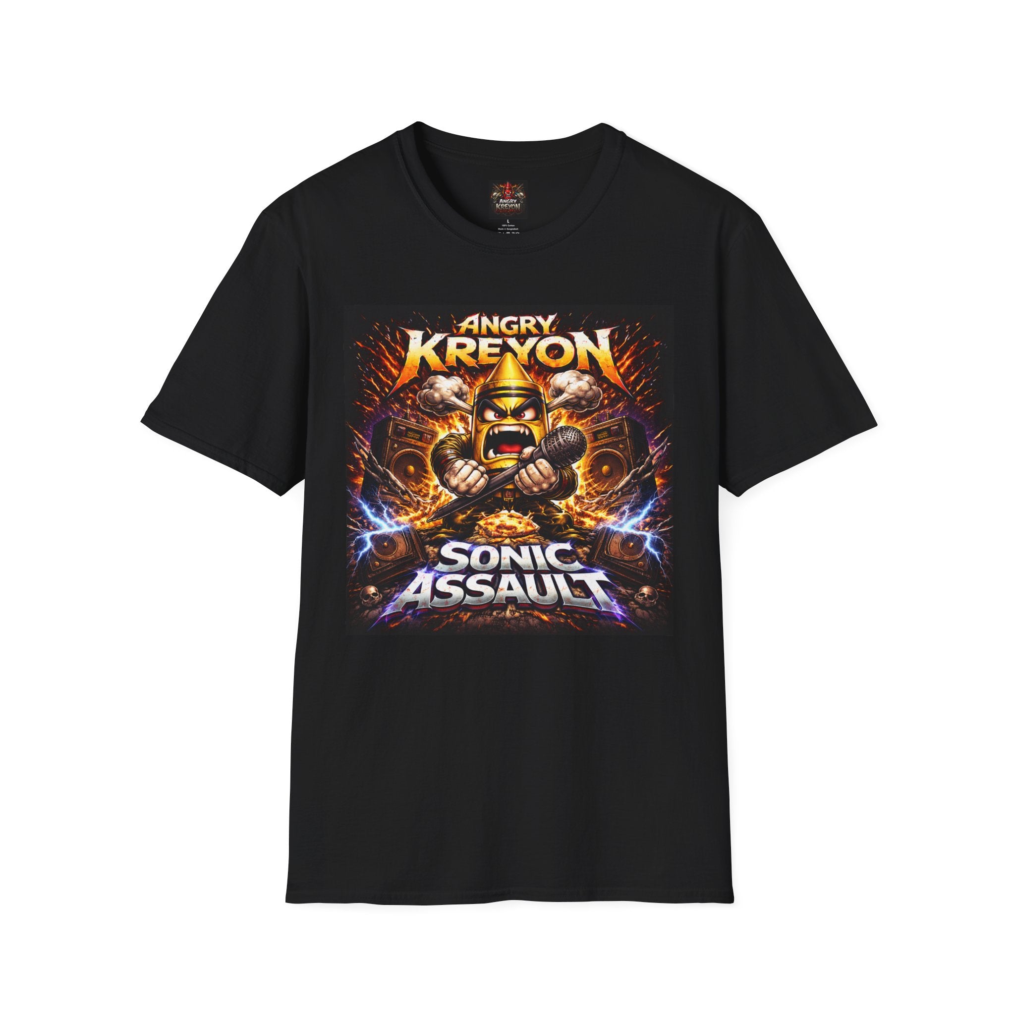 Angry Kreyon "Sonic Assault" Graphic T‑Shirt