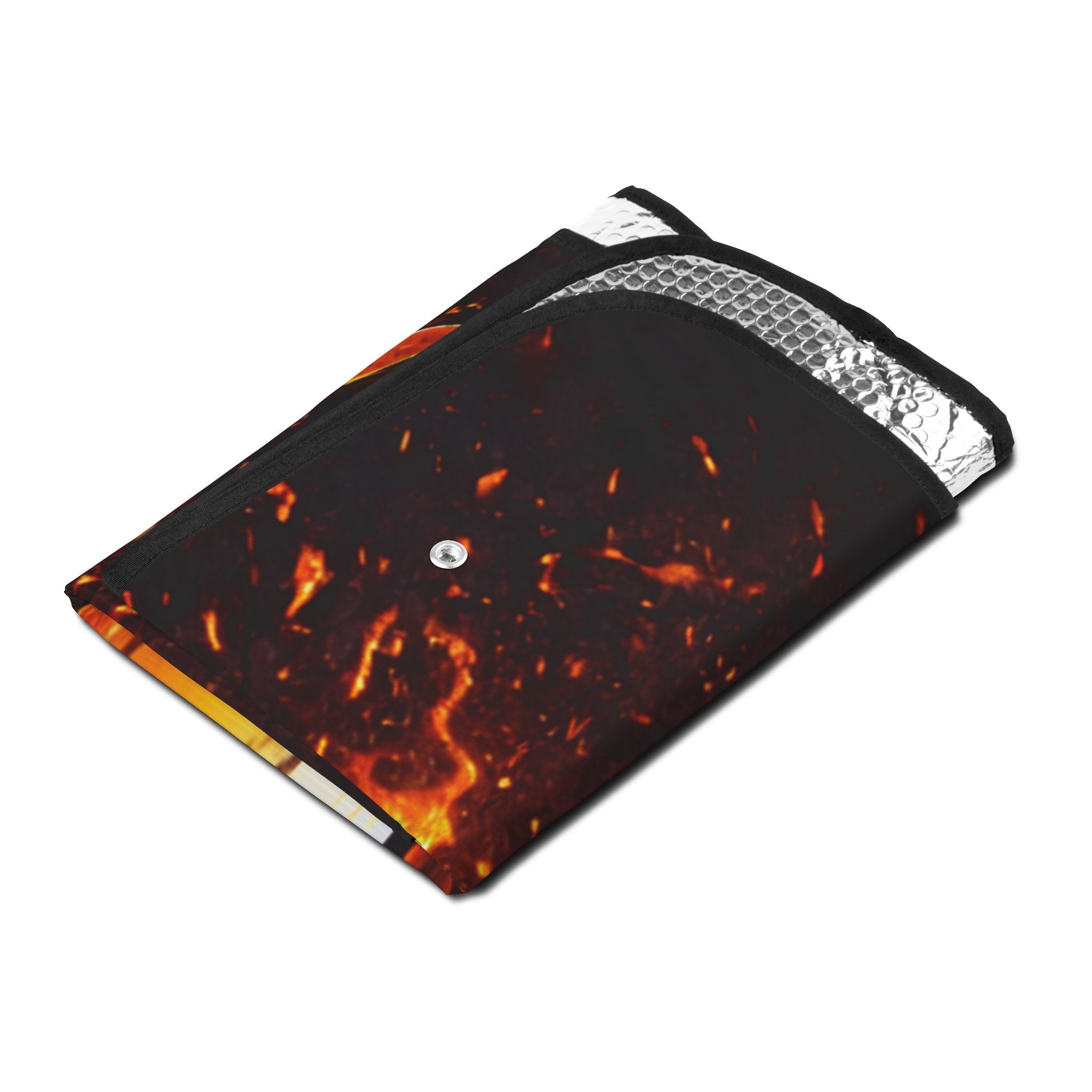 Car Sun Shade — "Angry Kreyon" Flaming Logo Windshield Protector