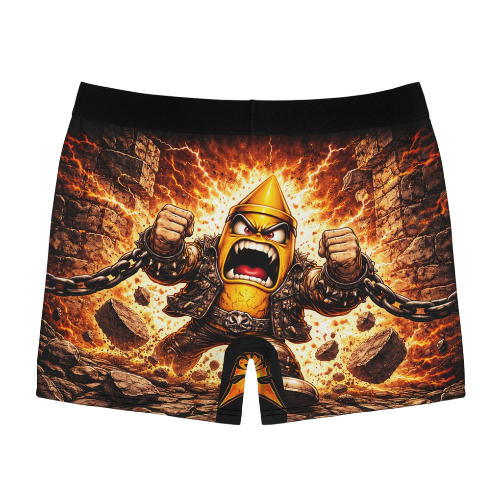 Men's Boxer Briefs — Fierce Warrior Character All-Over Print