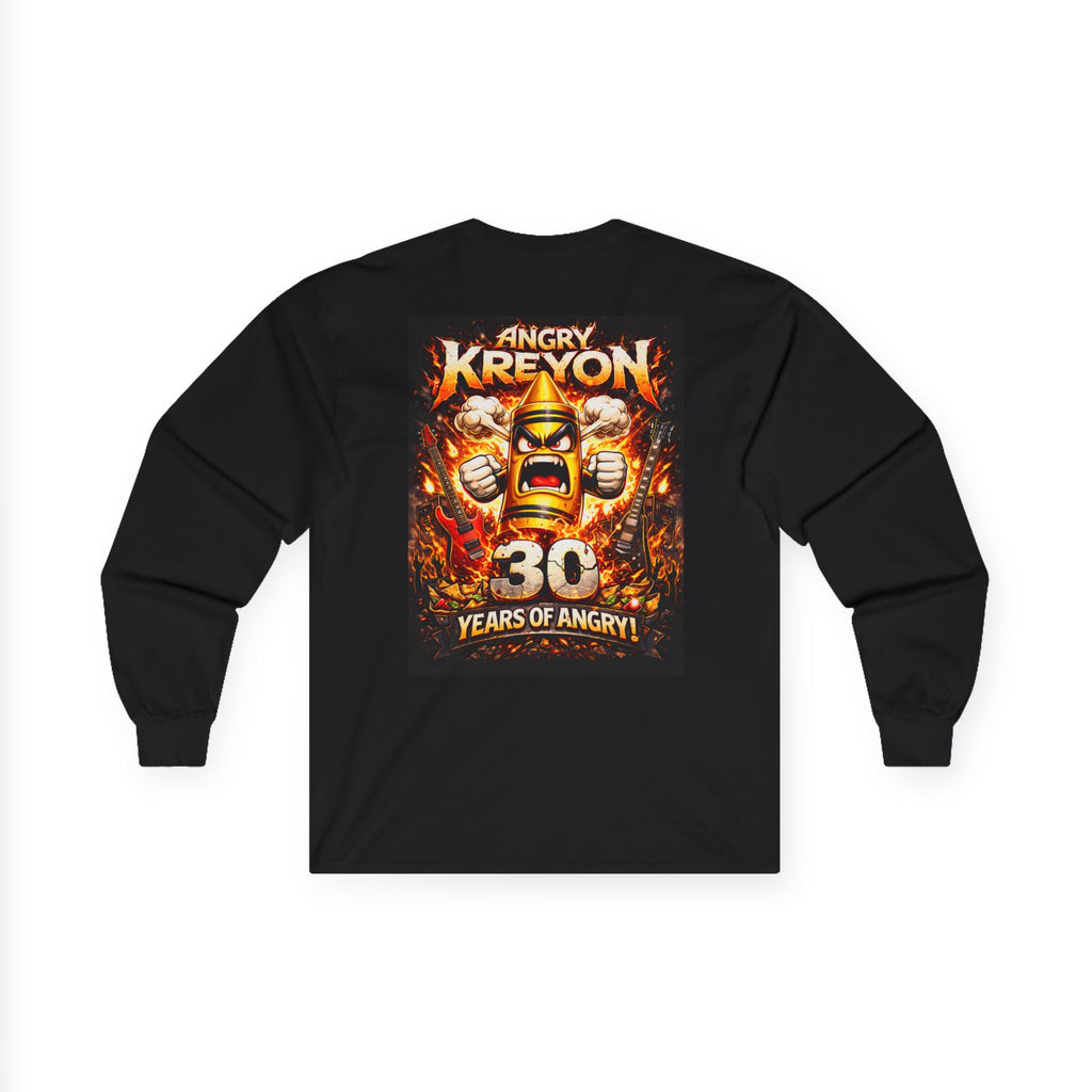 Long Sleeve Tee — Angry Kreyón "30 Years of Angry" Anniversary Graphic