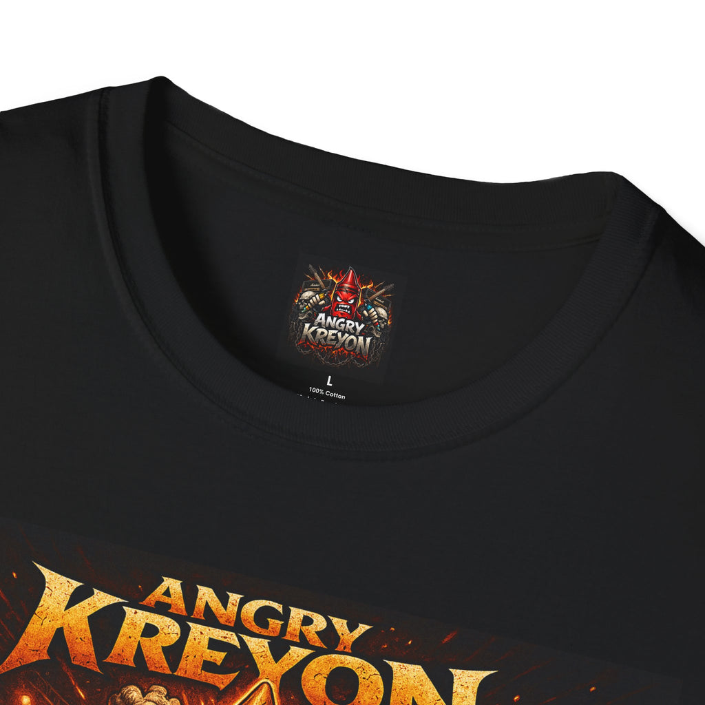 Angry Kreyon — Fiery Rock Concert Graphic T-Shirt