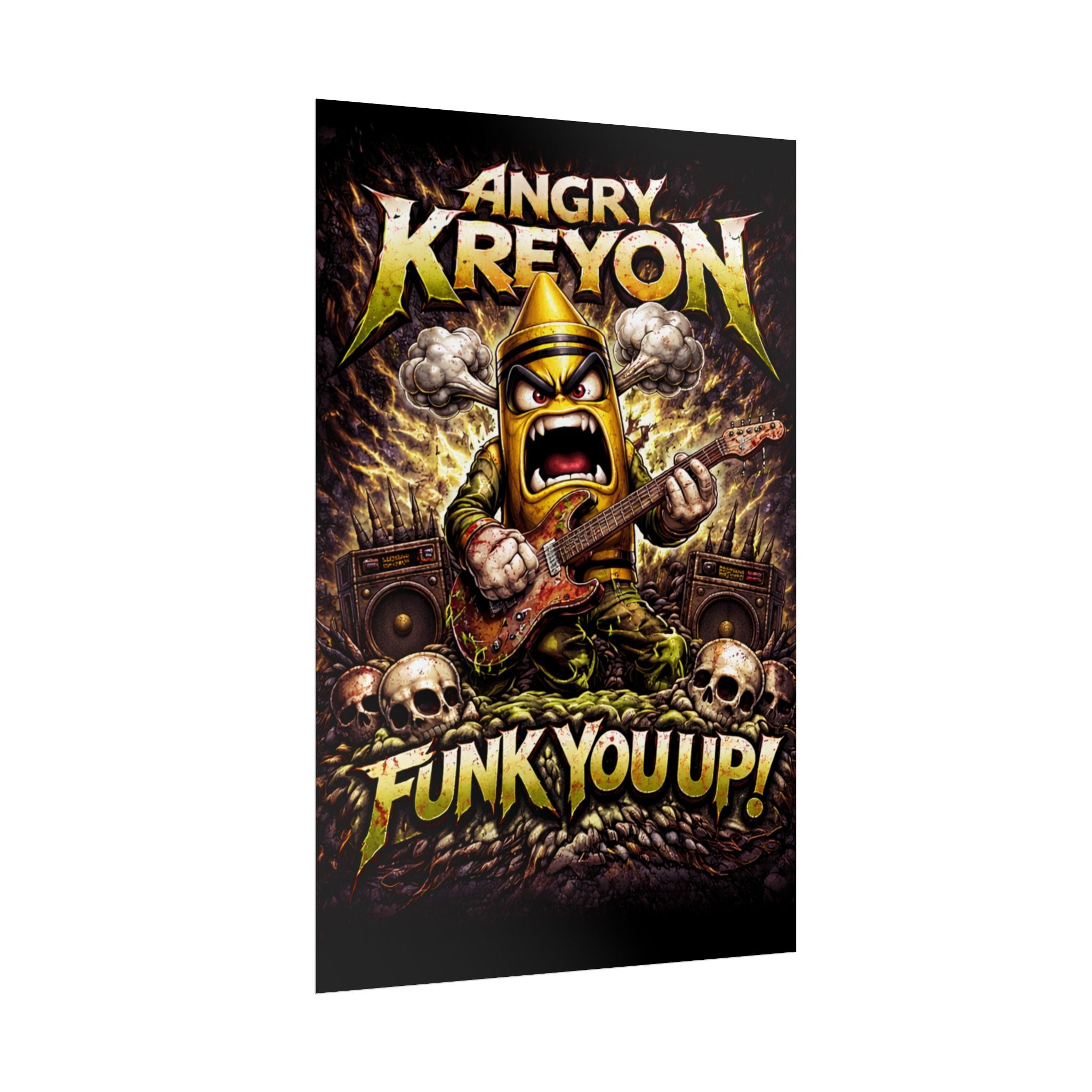 Rolled Poster — Angry Kreyon "Funk You Up" Rock Funk Music Art Poster