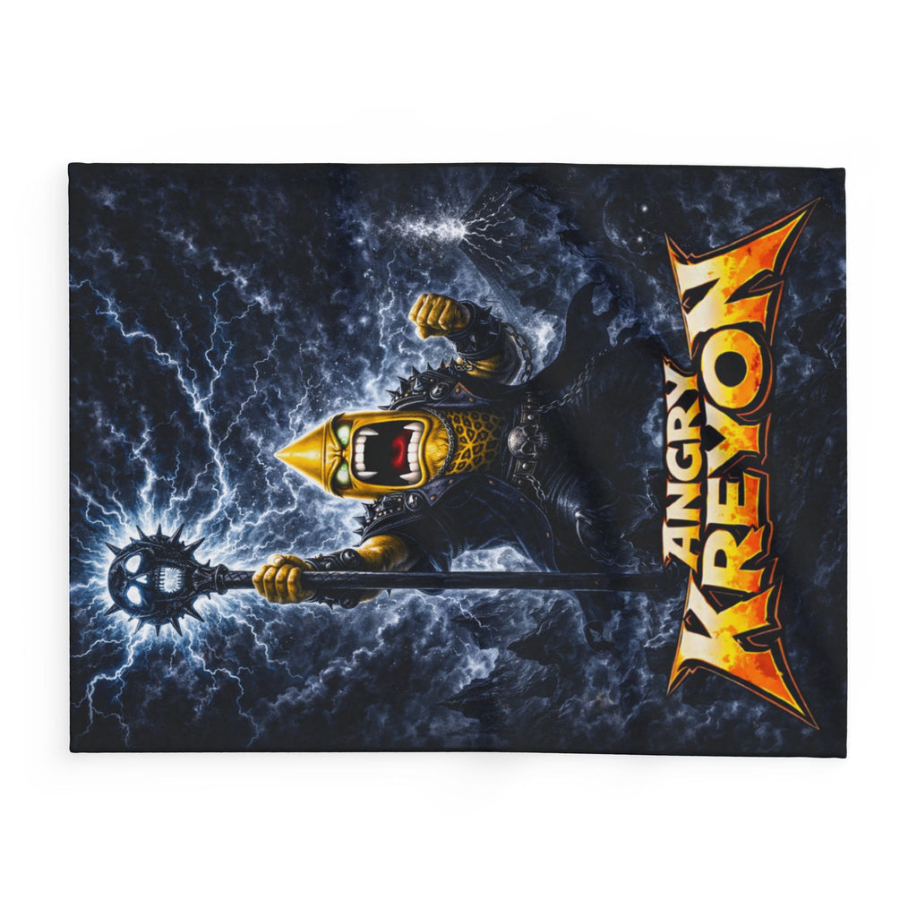 Angry Kreyon Oracle Fleece Blanket — Mythic Storm Graphic Throw