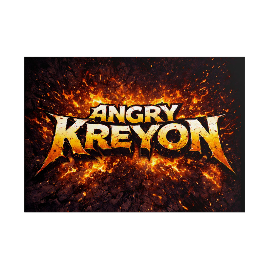 Angry Kreyon Poster — Fiery Rock Band Wall Art (Rolled Poster)