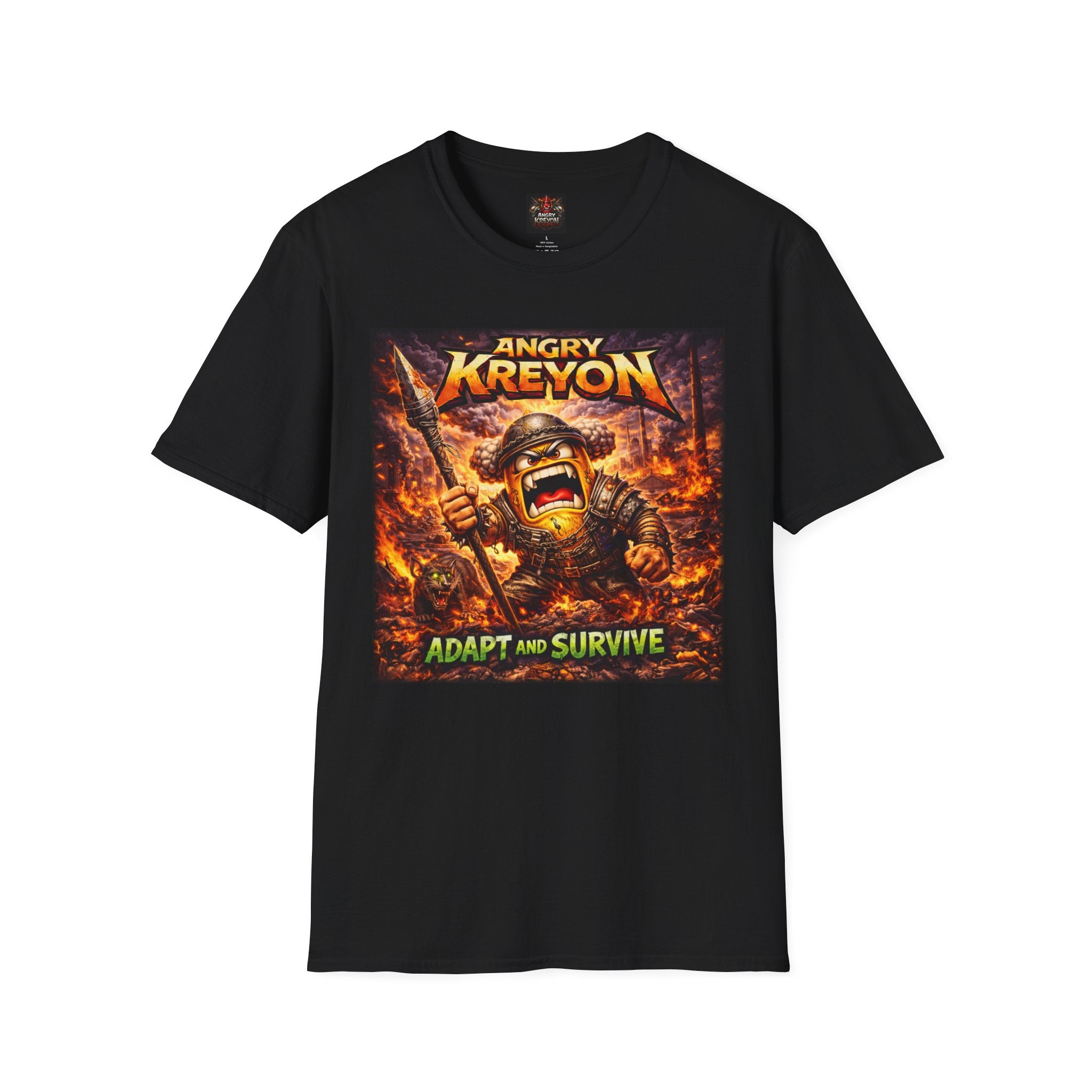 Band T-Shirt — Angry Kreyon “Adapt and Survive” Graphic Tee