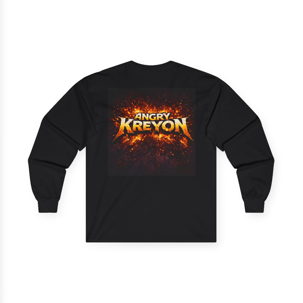 Angry Kreyon Mascot Graphic Long Sleeve Tee