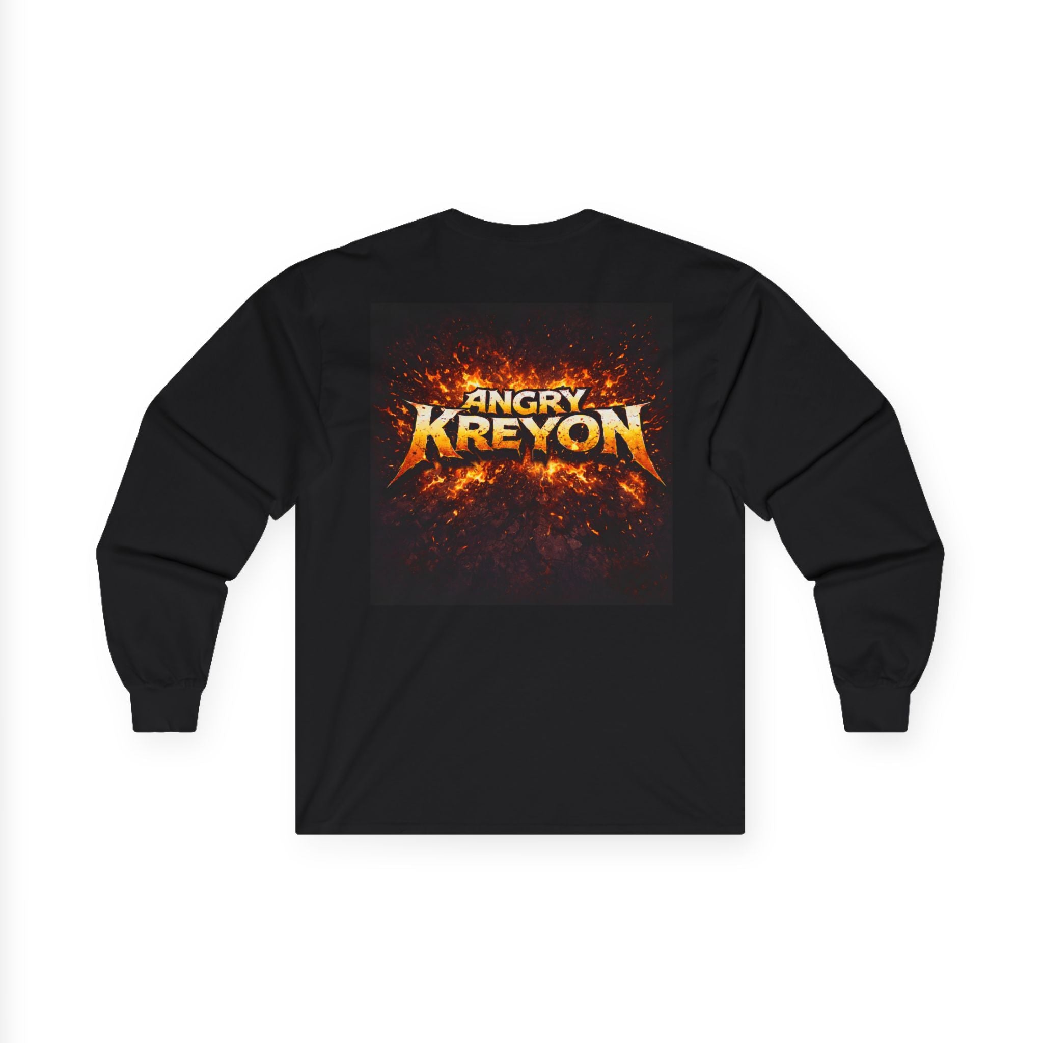 Angry Kreyon Mascot Graphic Long Sleeve Tee