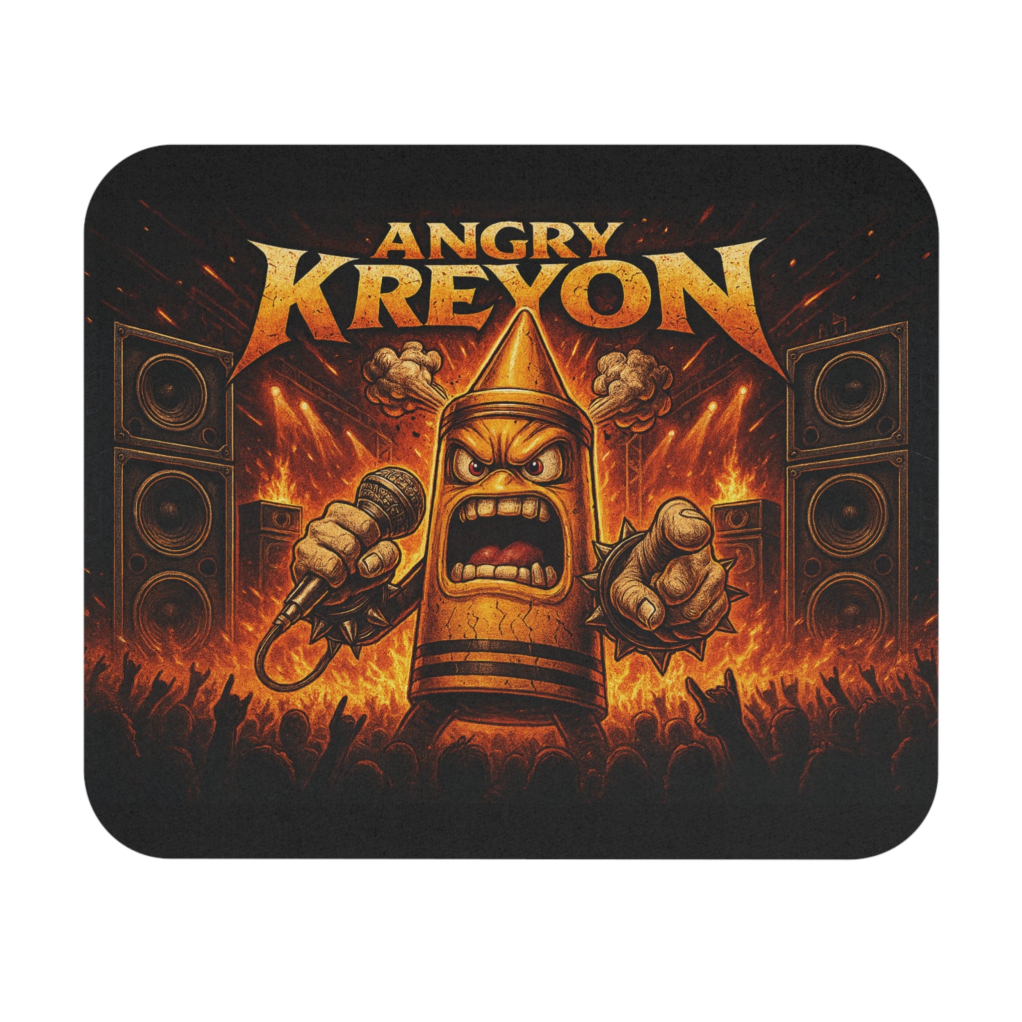 Angry Kreyon on Stage Singer Mouse Pad | Gaming Desk Mat