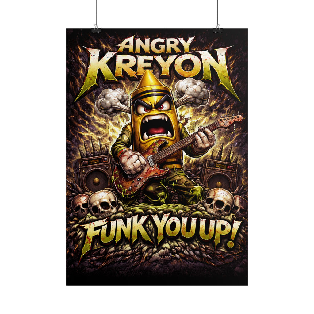 Rolled Poster — Angry Kreyon "Funk You Up" Rock Funk Music Art Poster