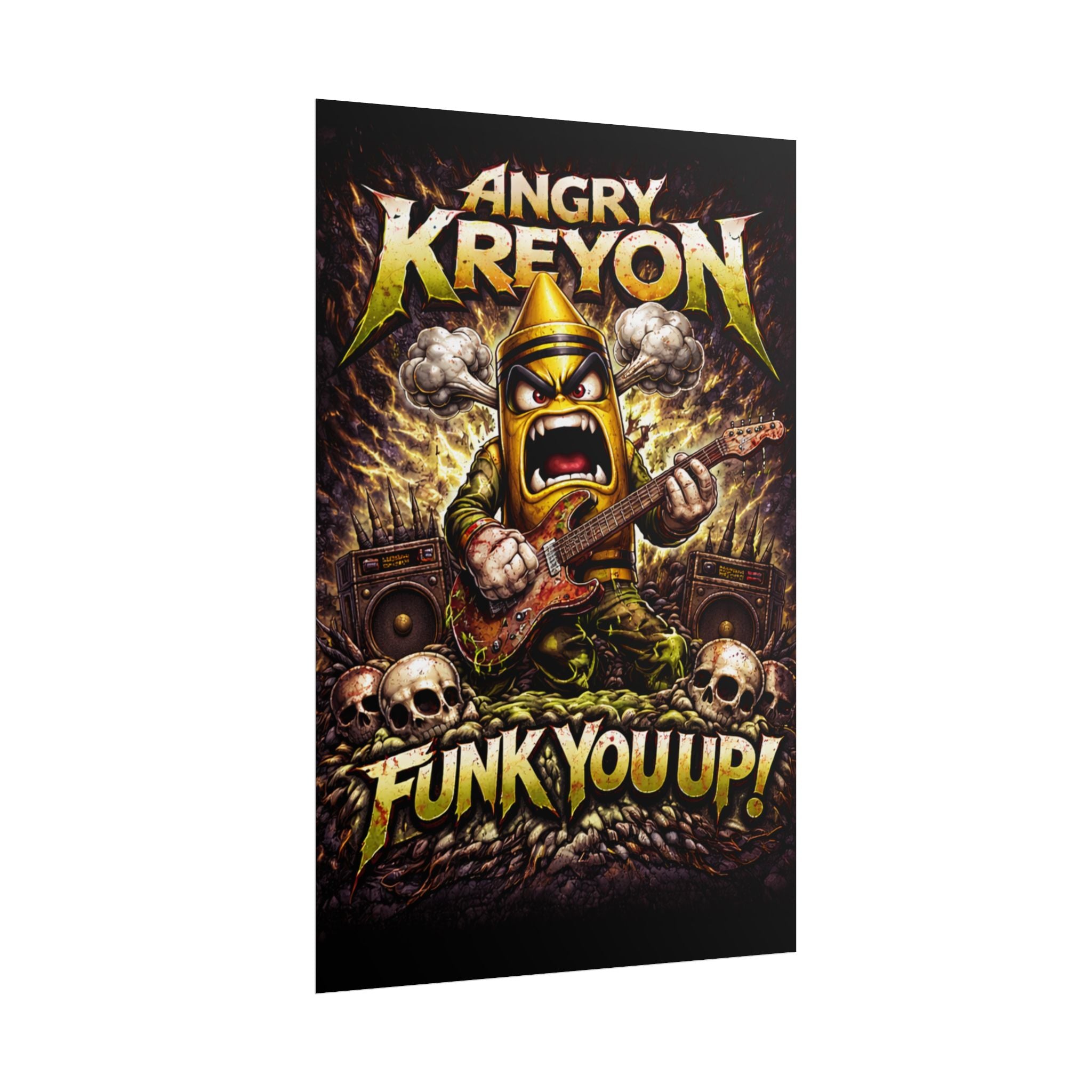 Rolled Poster — Angry Kreyon "Funk You Up" Rock Funk Music Art Poster