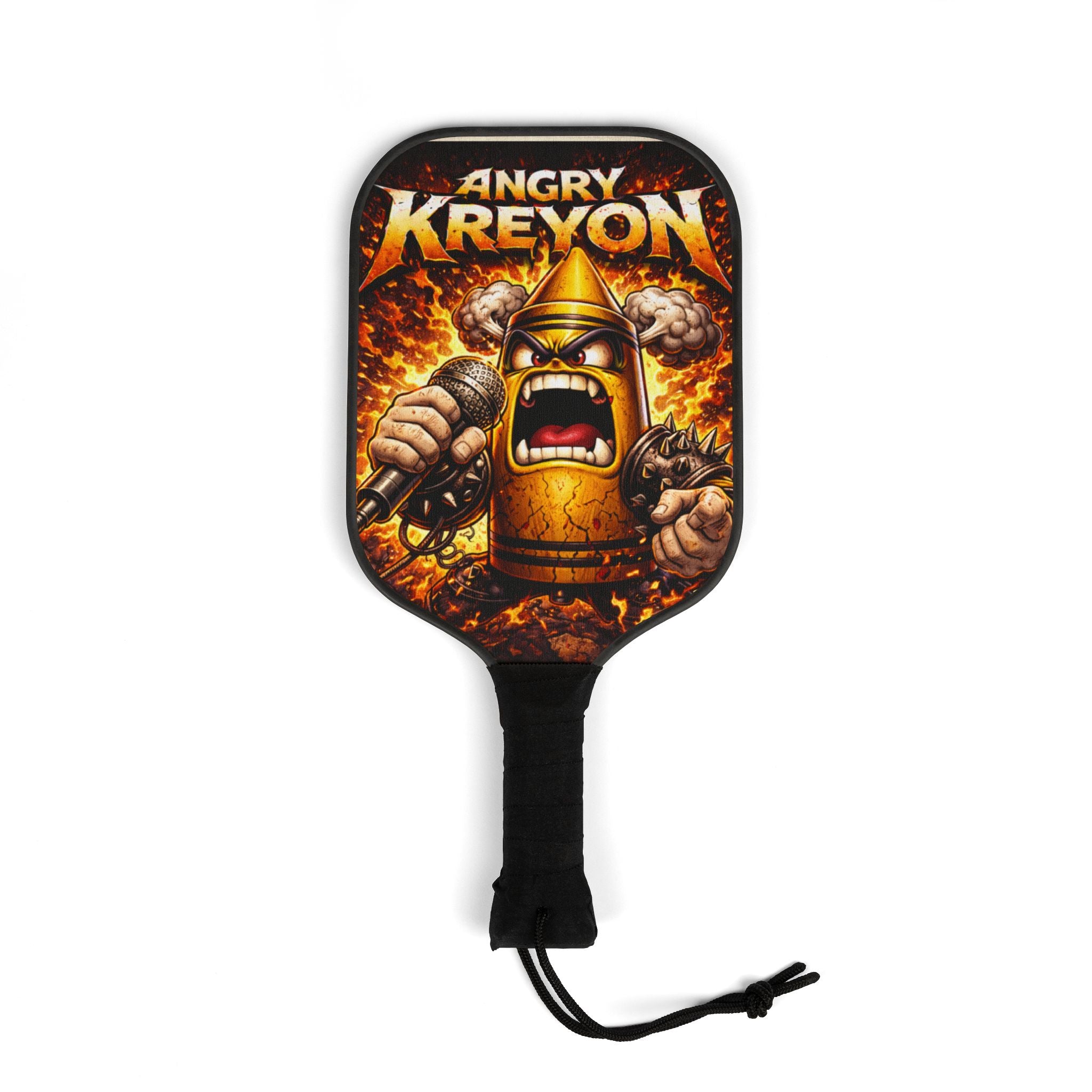 Pickleball Paddle Set — Angry KREYON Graphic Pickleball Kit (2 Paddles + 2 Balls)
