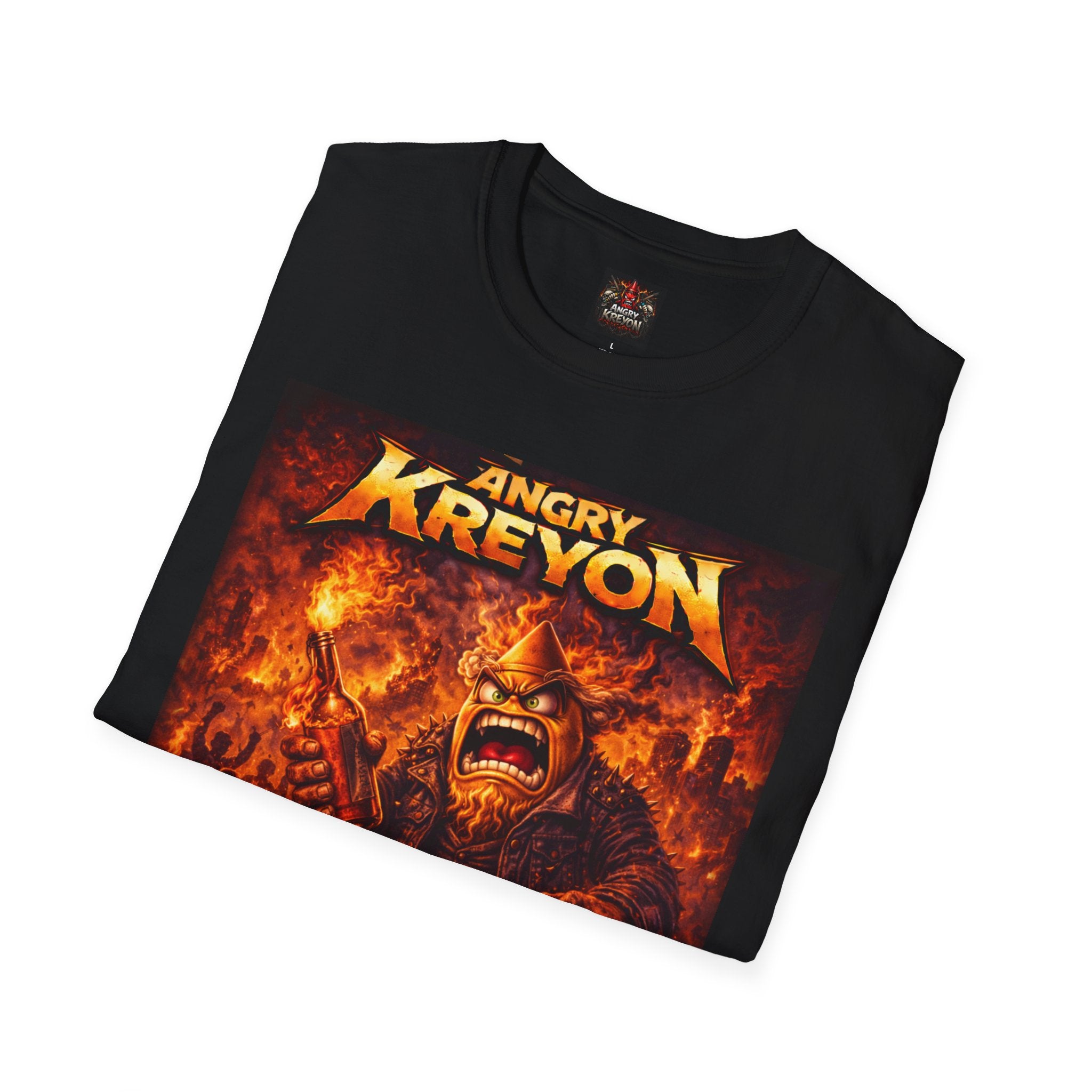 Angry Kreyon "Burn" (singles Edition) Graphic T-Shirt