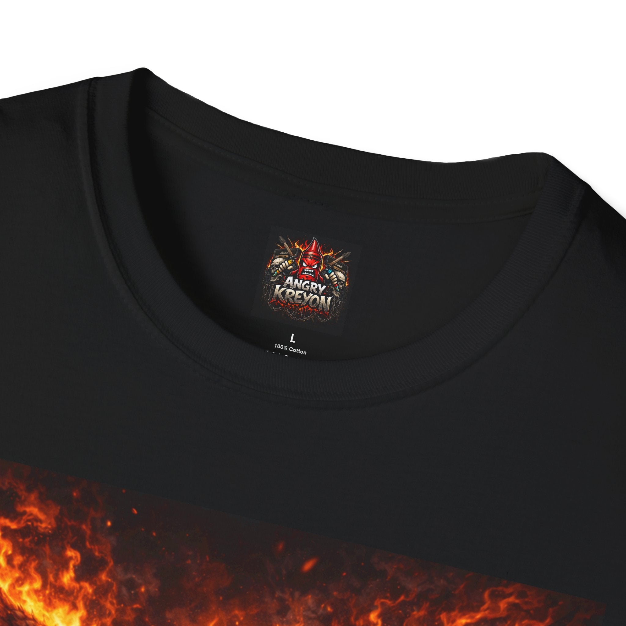 Angry Kreyon Fiery Monster Tee — Graphic Gaming T-Shirt