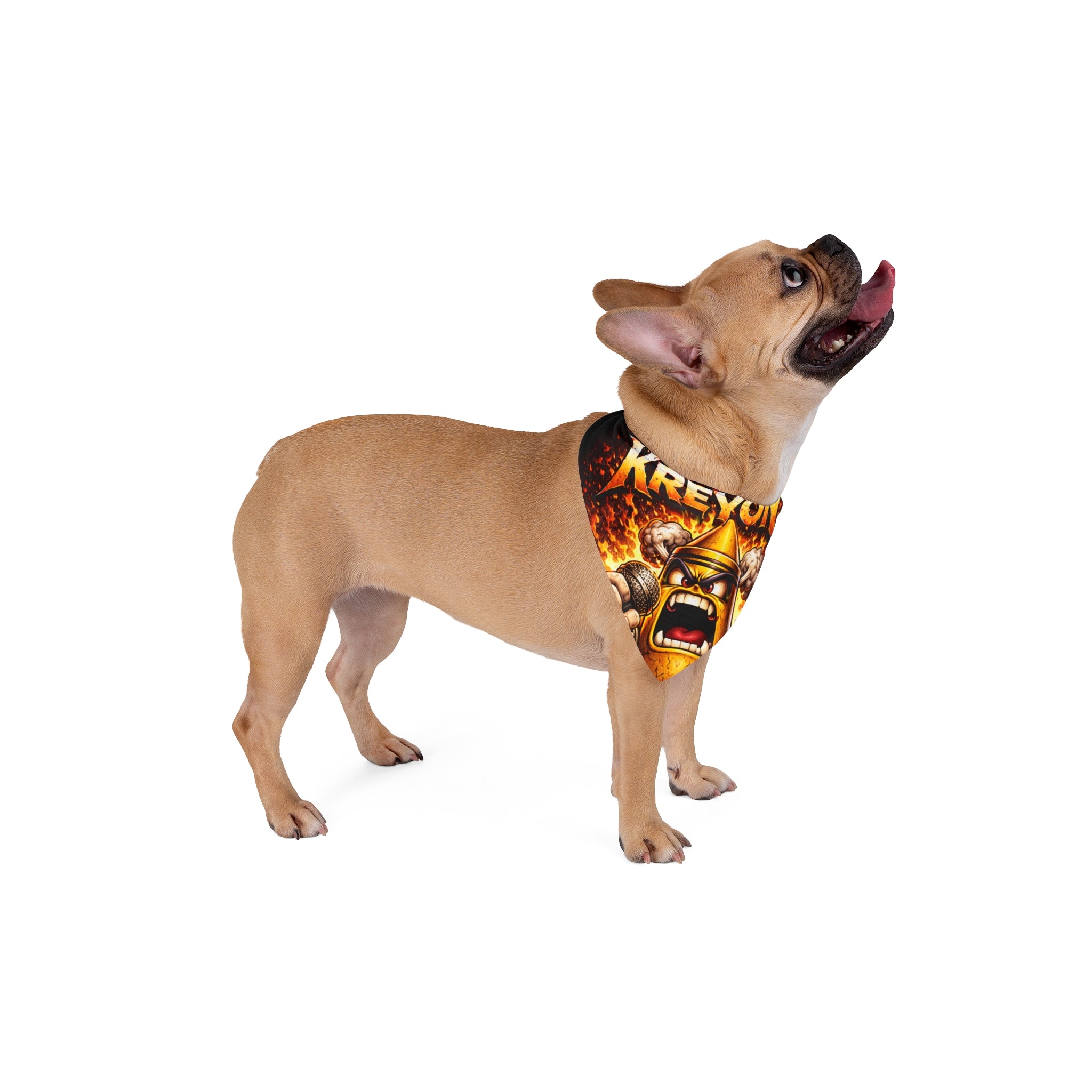 Angry Kreyon Fiery Mascot Pet Bandana