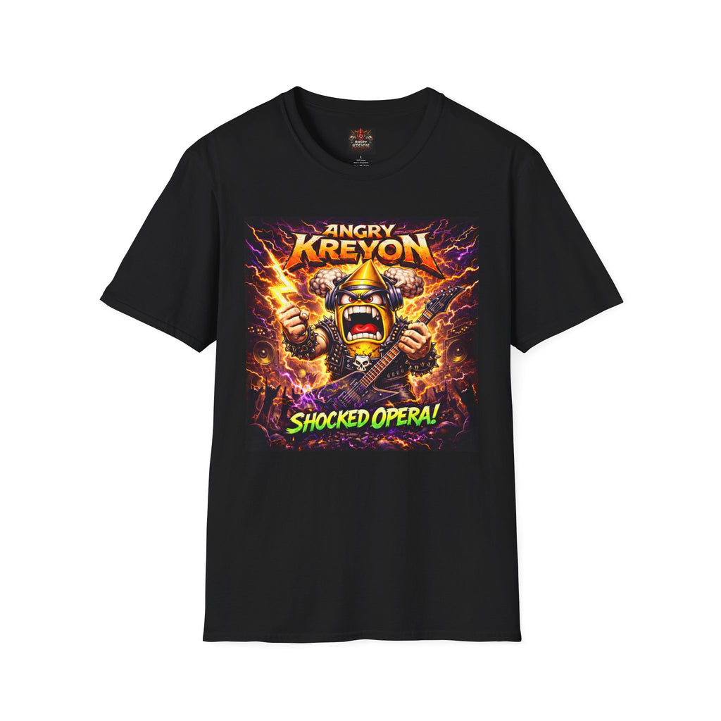 Angry Kreyon "Shocked Opera" Heavy Metal Band T-Shirt