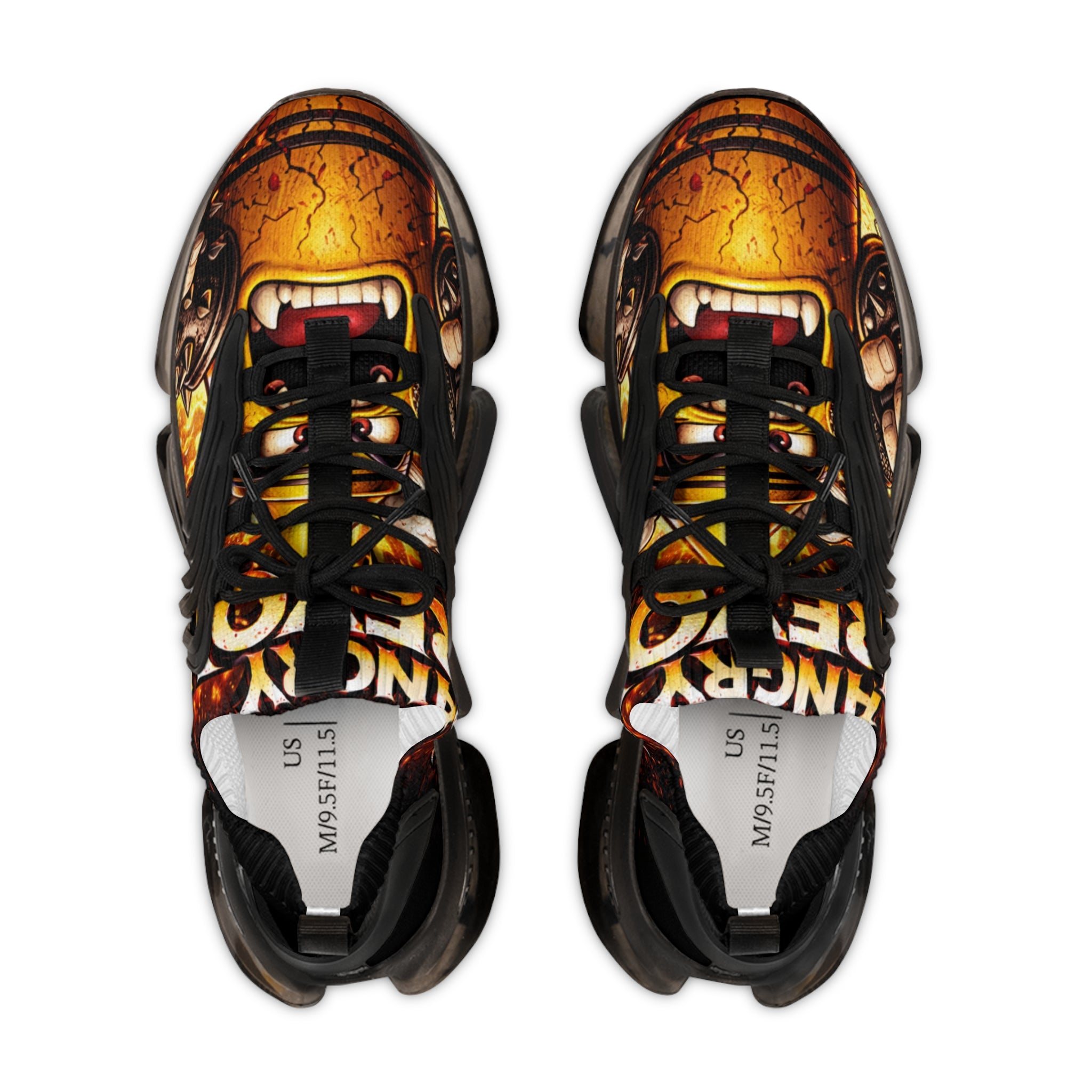 Men's Sneakers — Bold Kreyon Flame Graphic Athletic Shoes