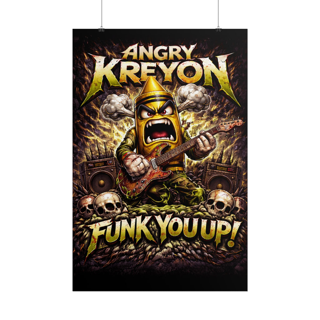 Rolled Poster — Angry Kreyon "Funk You Up" Rock Funk Music Art Poster
