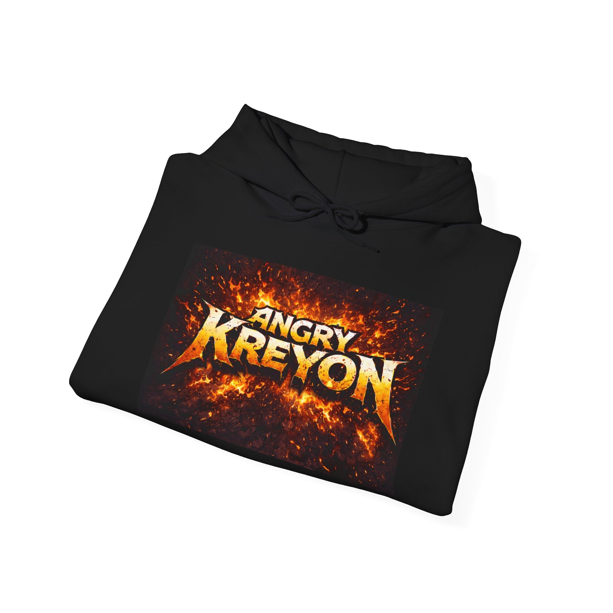 Angry Kreyon Band Hoodie — Flaming Mascot Music Pullover