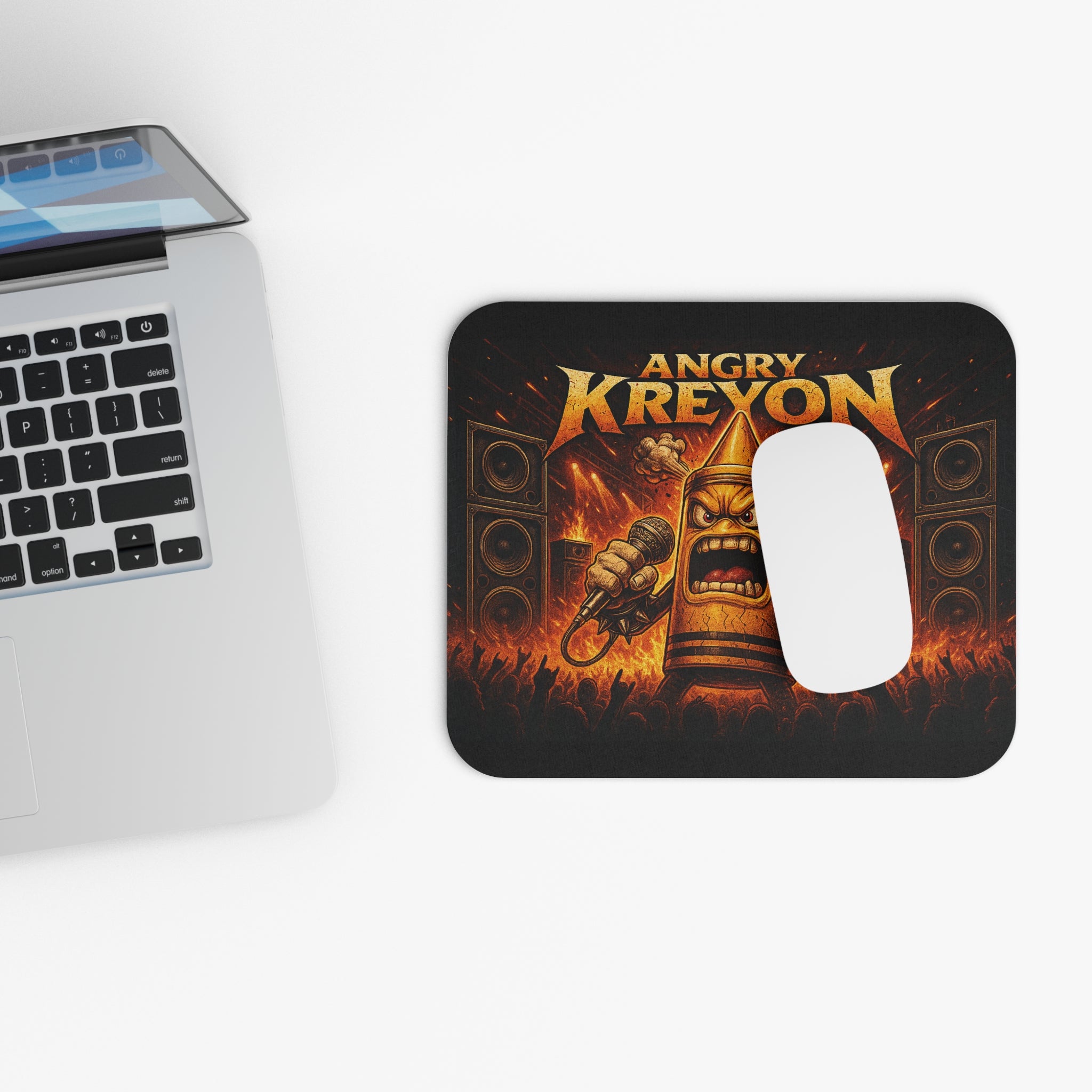Angry Kreyon on Stage Singer Mouse Pad | Gaming Desk Mat
