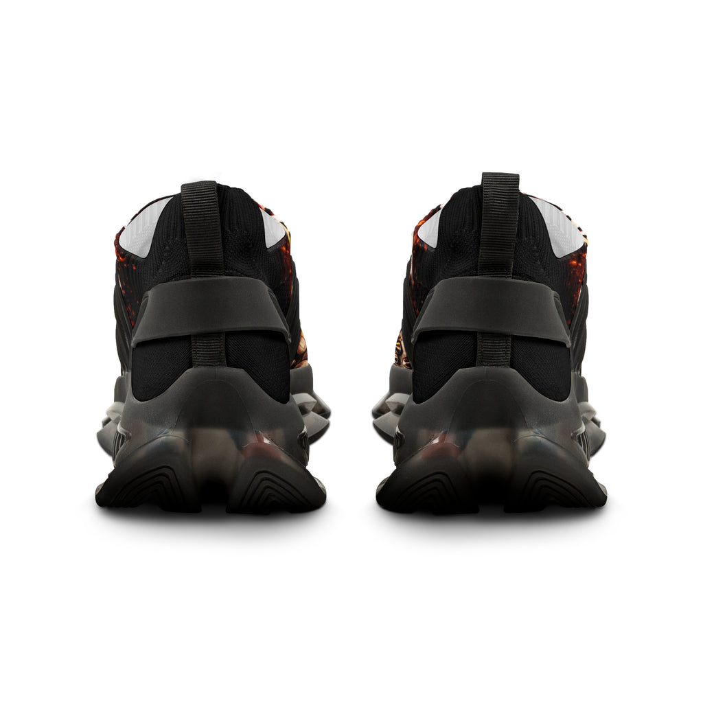 Men's Sneakers — Bold Kreyon Flame Graphic Athletic Shoes