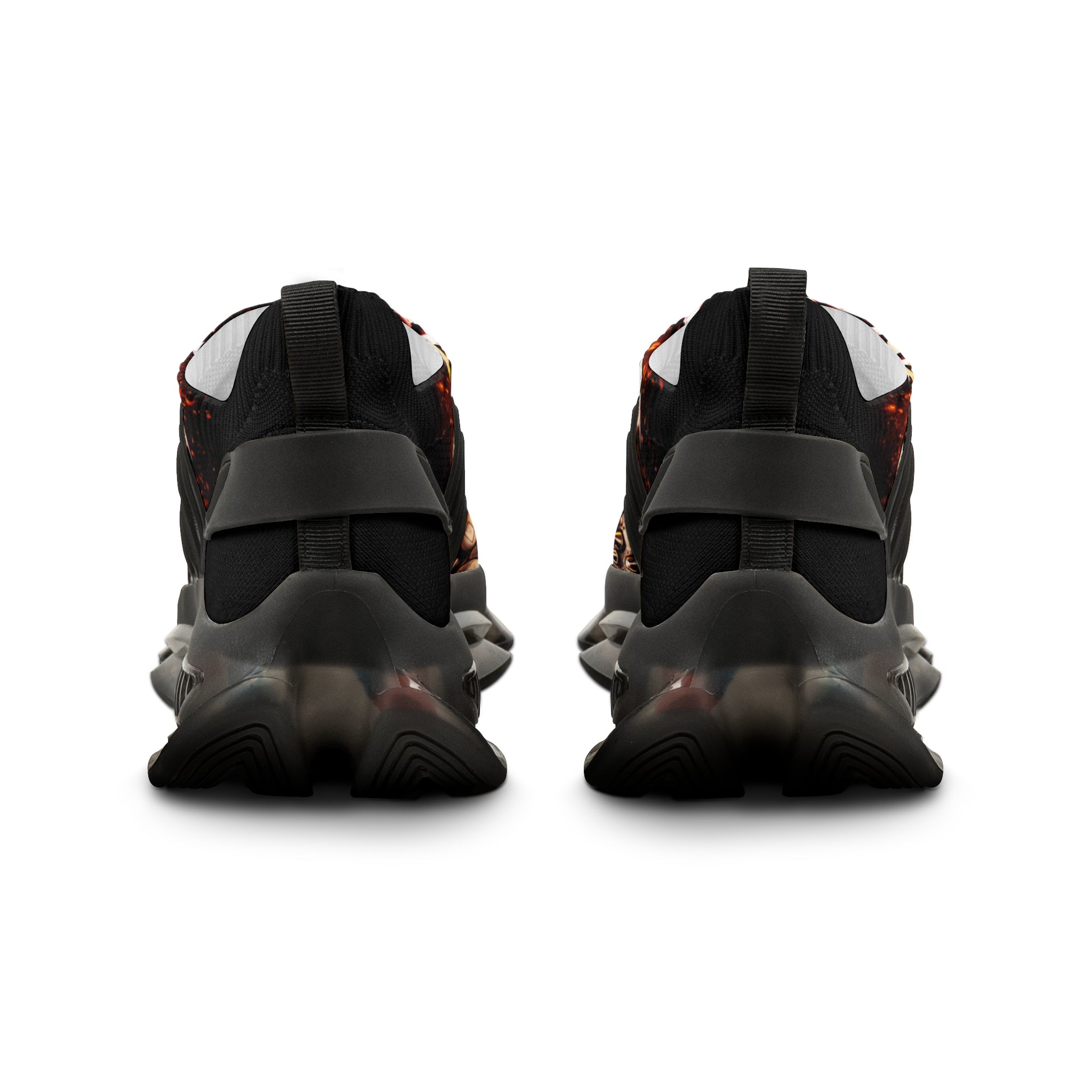 Men's Sneakers — Bold Kreyon Flame Graphic Athletic Shoes