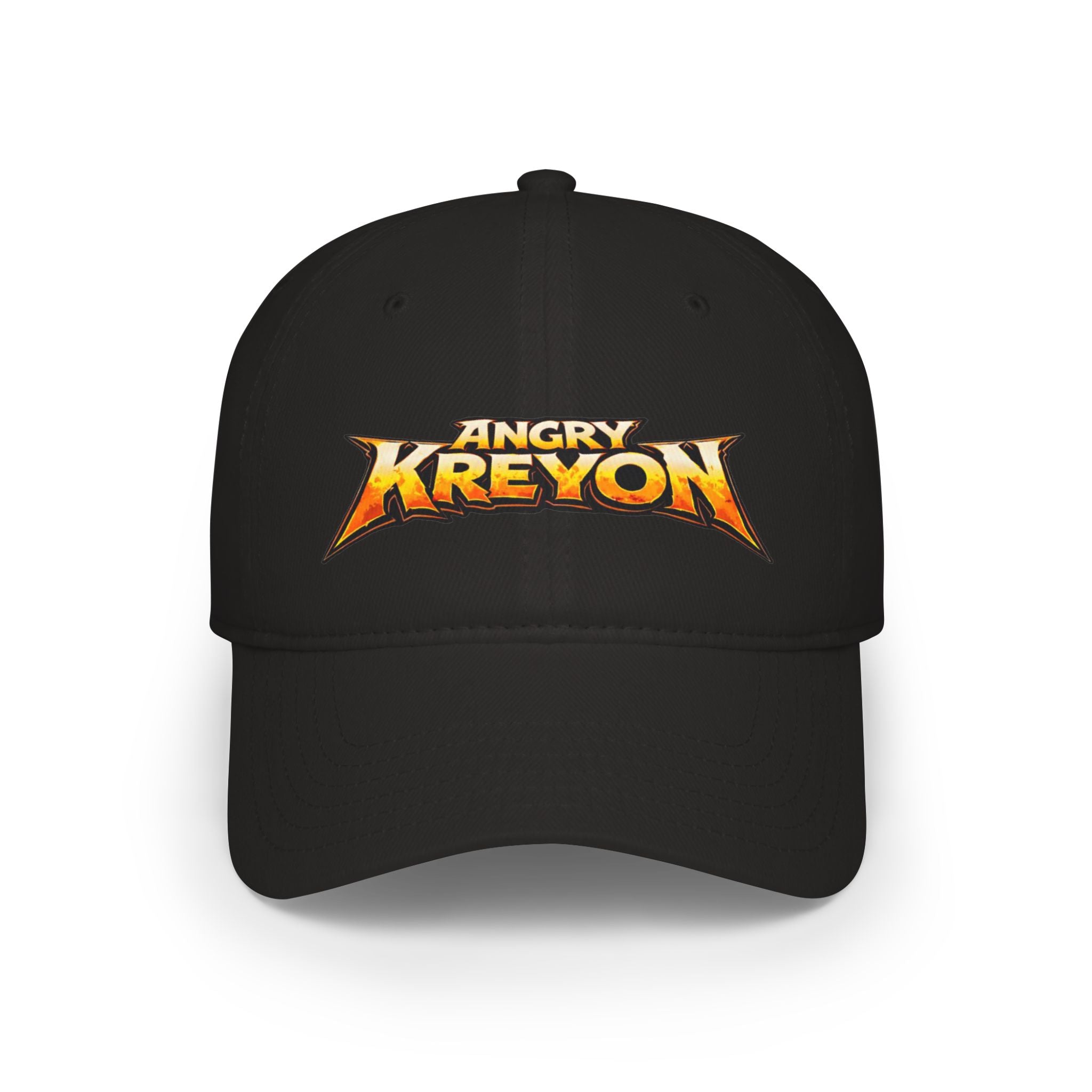 Angry KREYON Logo Low-Profile Baseball Cap — Retro Metal Band Style Hat