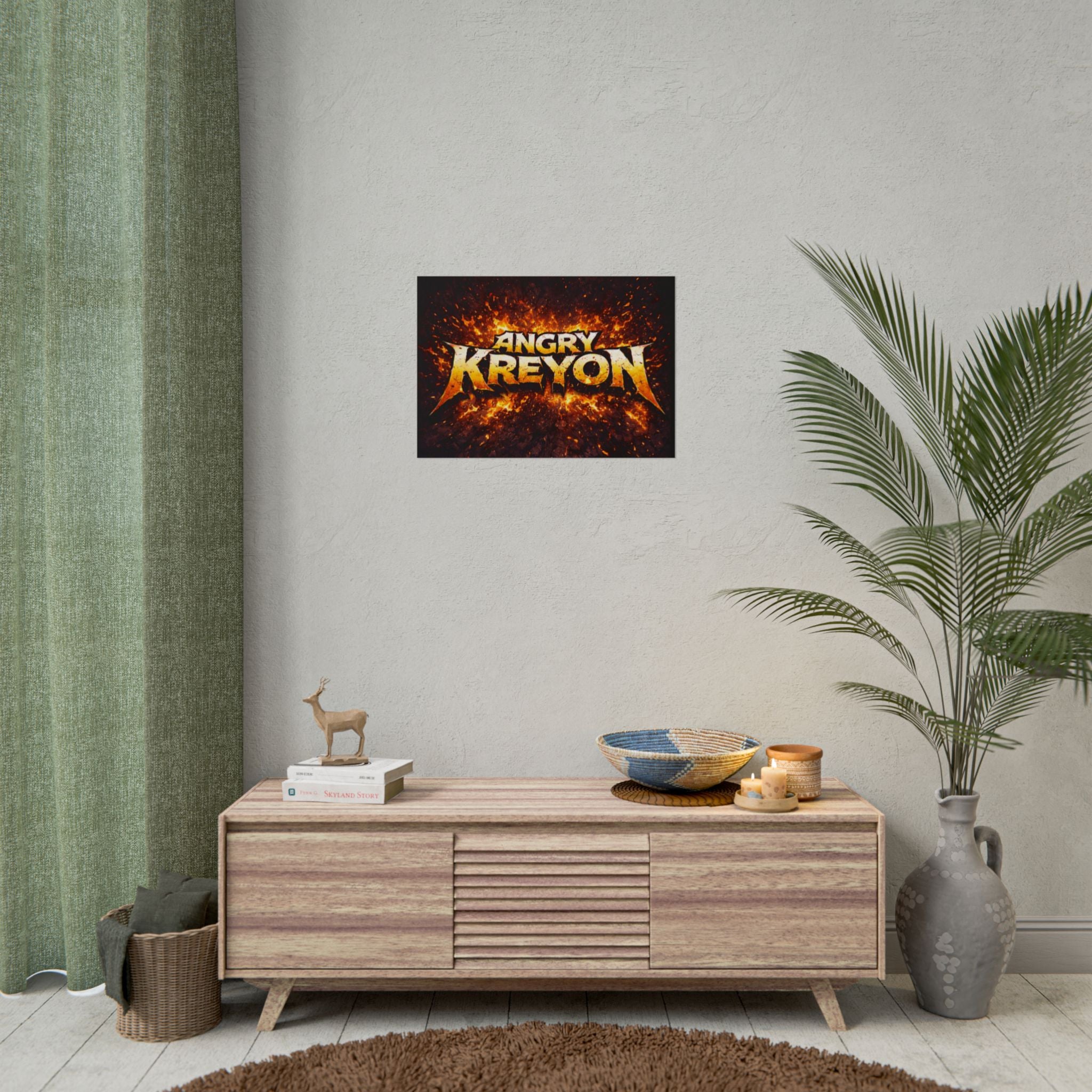 Angry Kreyon Poster — Fiery Rock Band Wall Art (Rolled Poster)