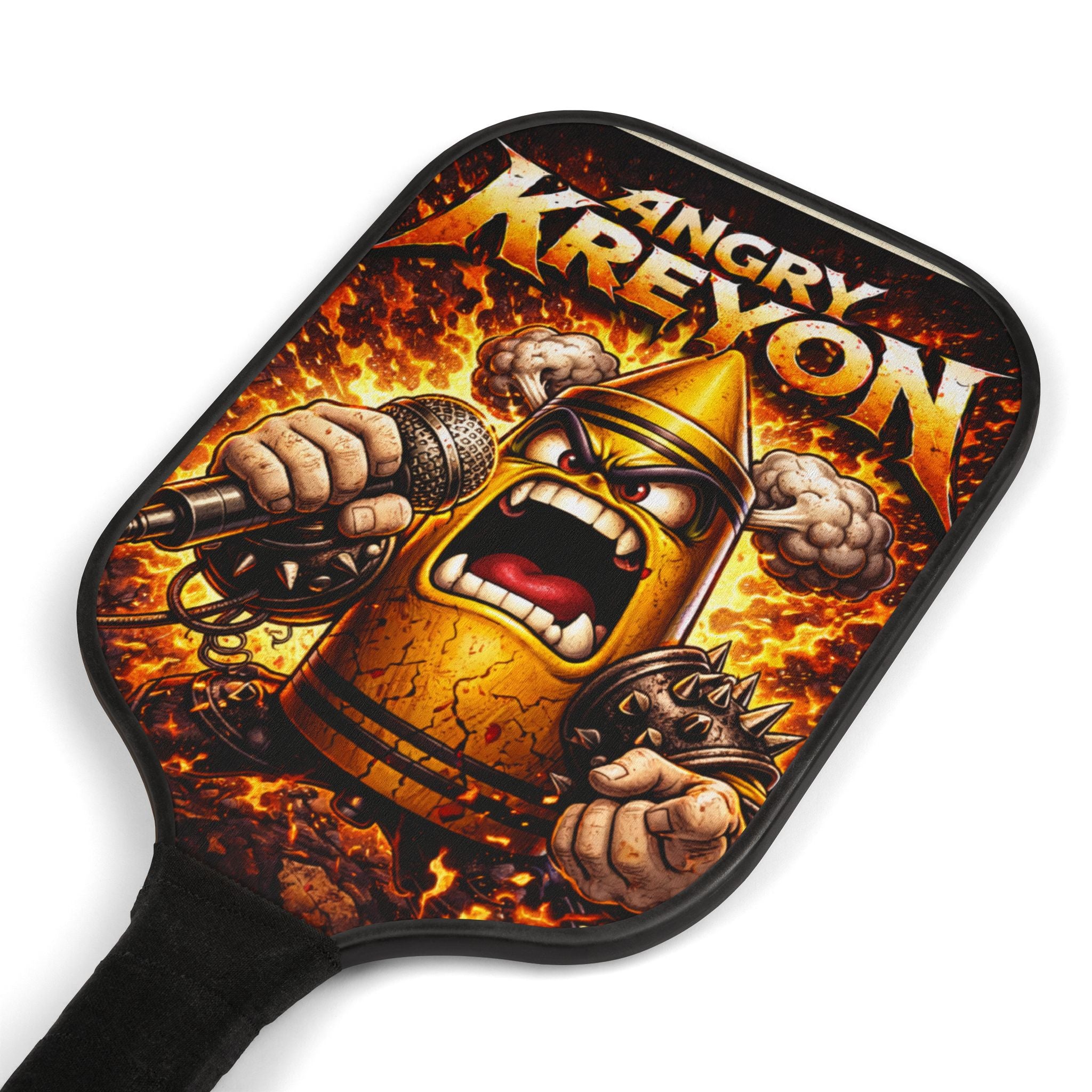 Pickleball Paddle Set — Angry KREYON Graphic Pickleball Kit (2 Paddles + 2 Balls)
