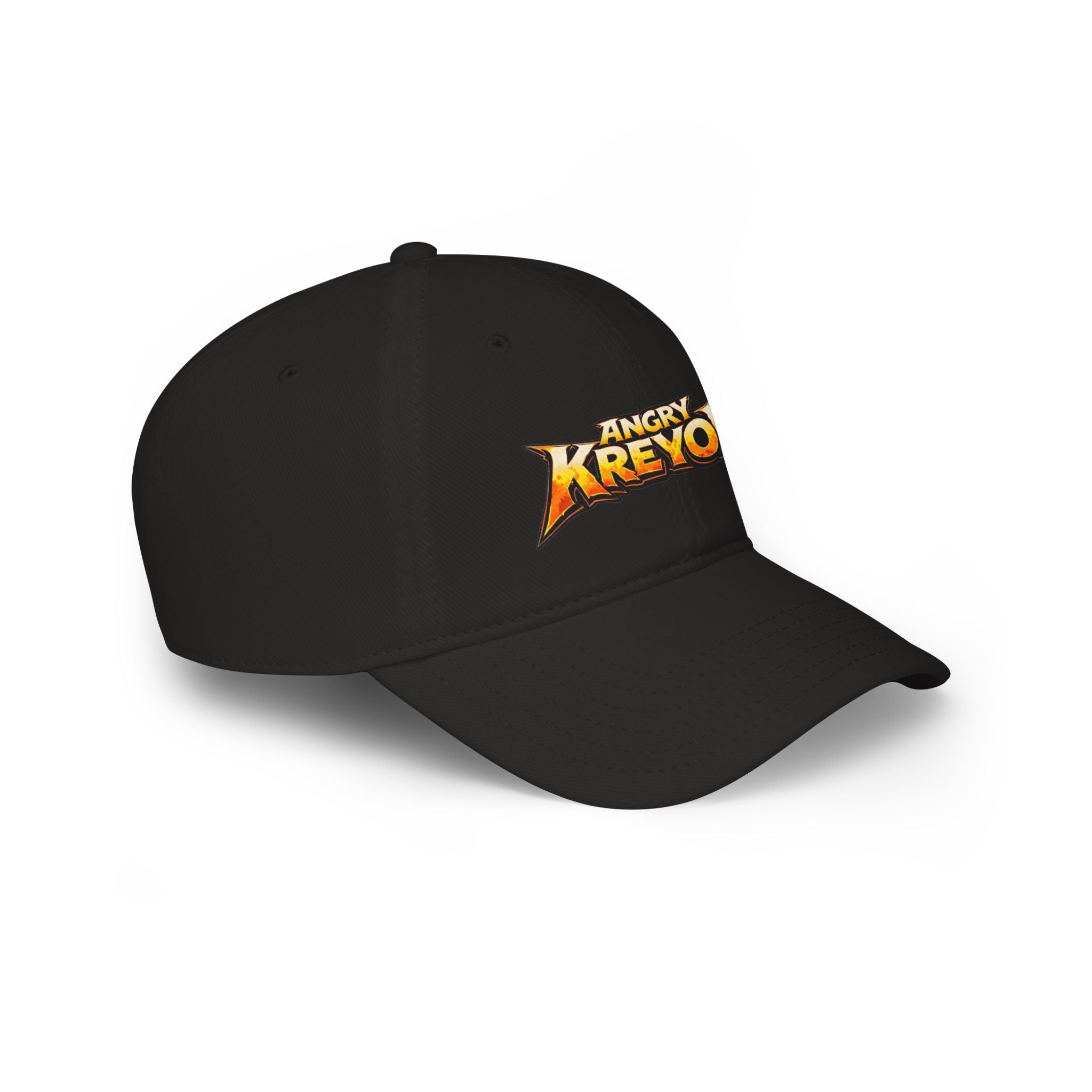 Angry KREYON Logo Low-Profile Baseball Cap — Retro Metal Band Style Hat