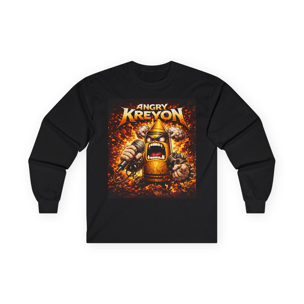 Angry Kreyon mascot long sleeve tee | band logo graphic