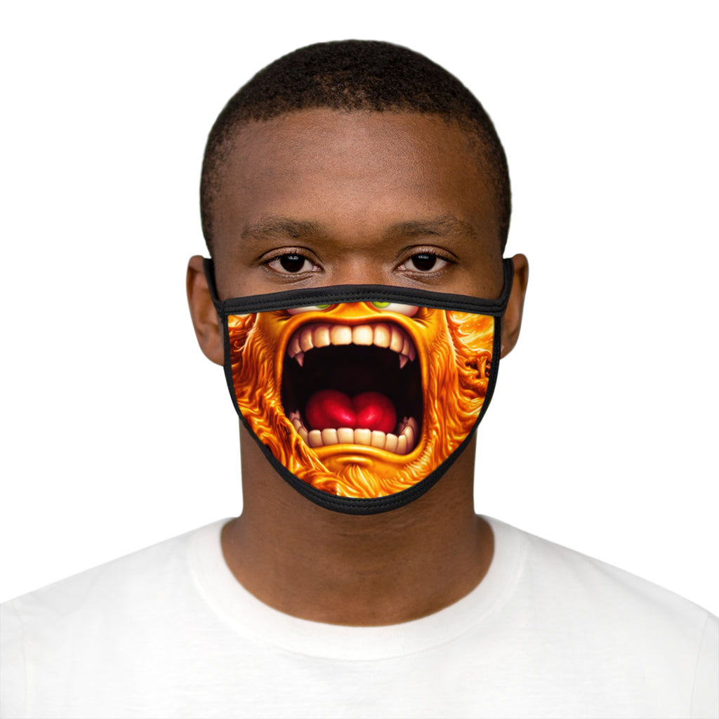 Face Mask — Roaring Monster Open-Mouth Print