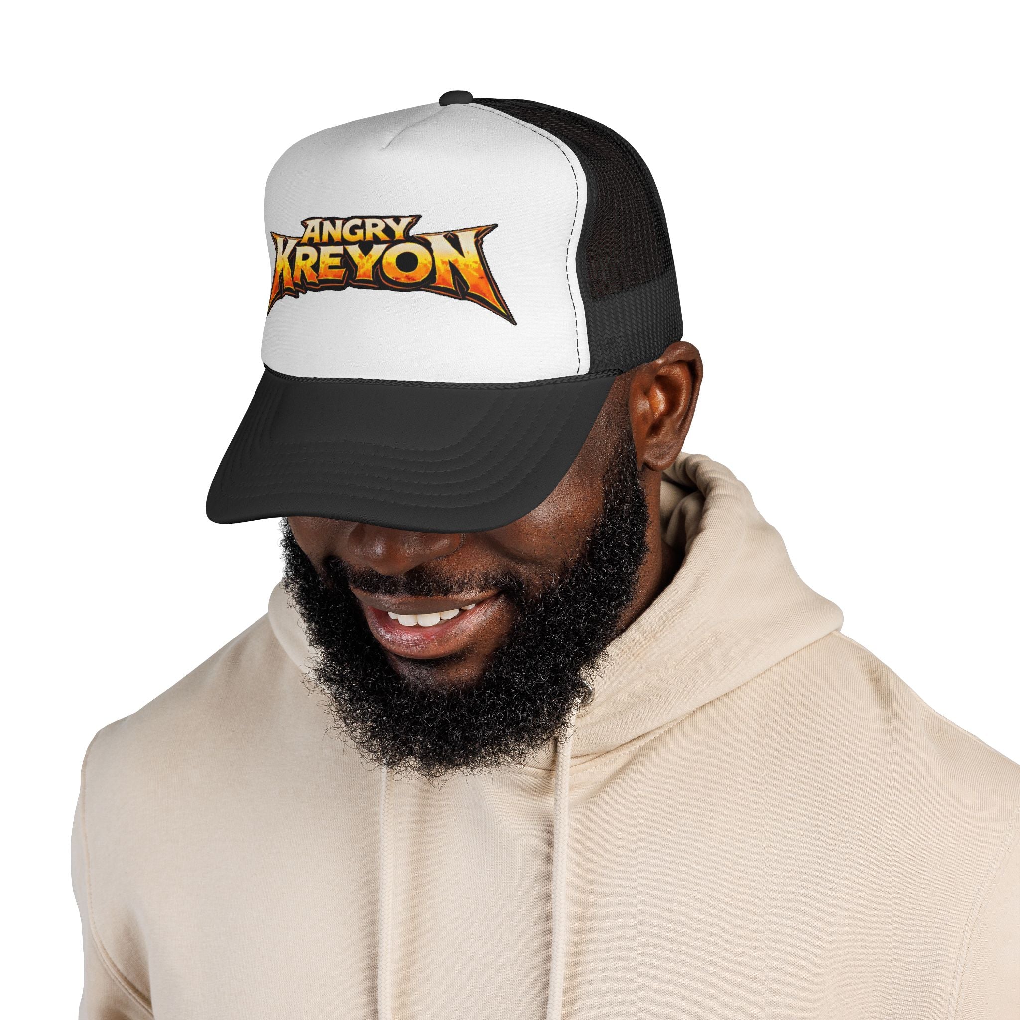 Trucker Cap — 'Angry Kreyon' Retro Logo Mesh Hat