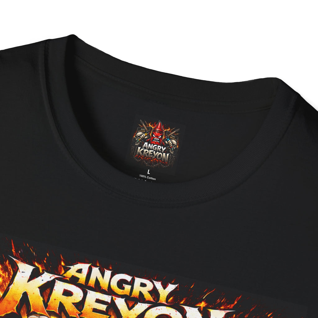 Angry Kreyon "Angry Grooves" Graphic Tee - Retro Cartoon Band Shirt