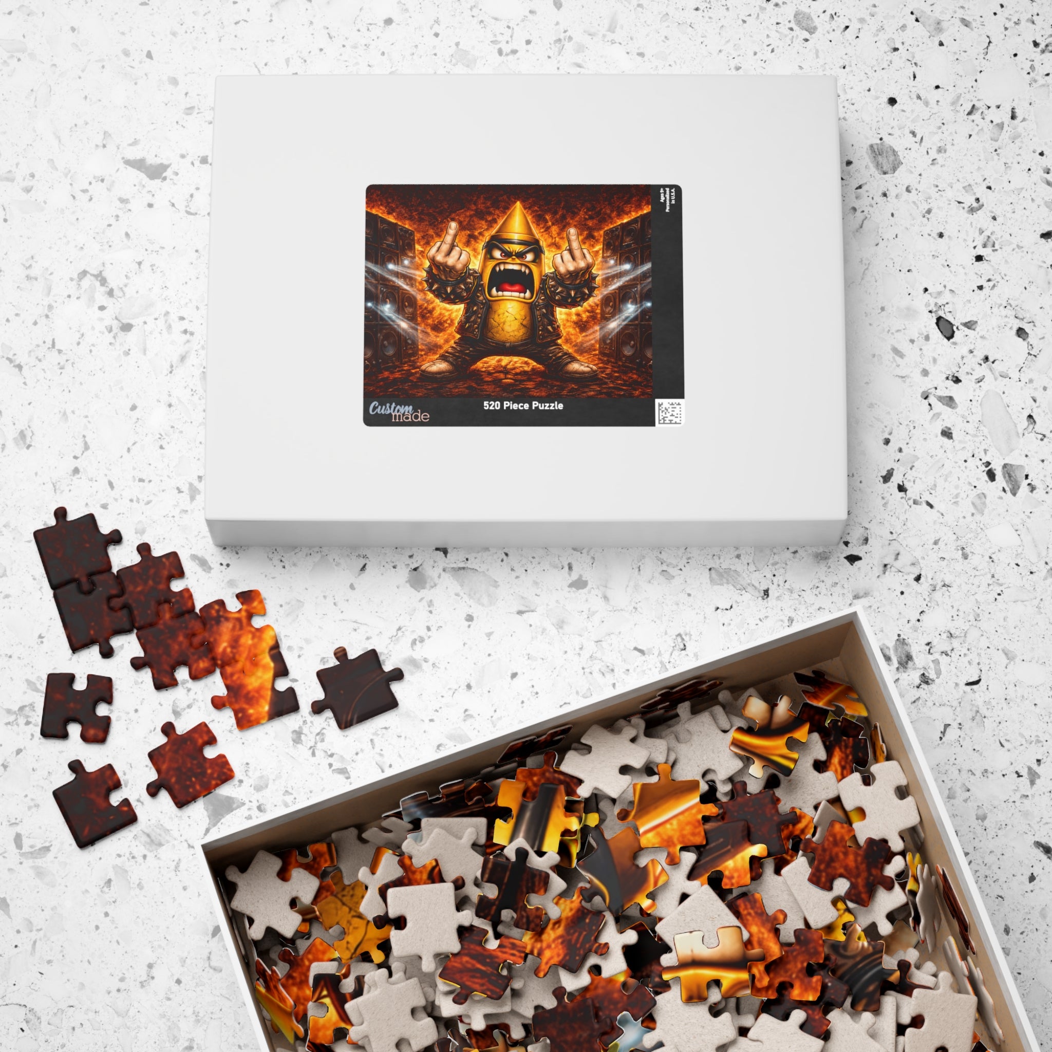 Fiery Viking Warrior Puzzle — Epic Fantasy Jigsaw (110/252/520/1014 pcs)