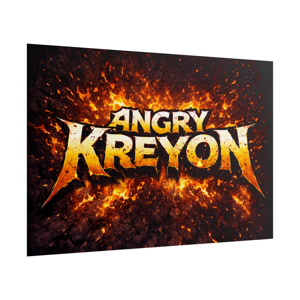 Angry Kreyon Poster — Fiery Rock Band Wall Art (Rolled Poster)
