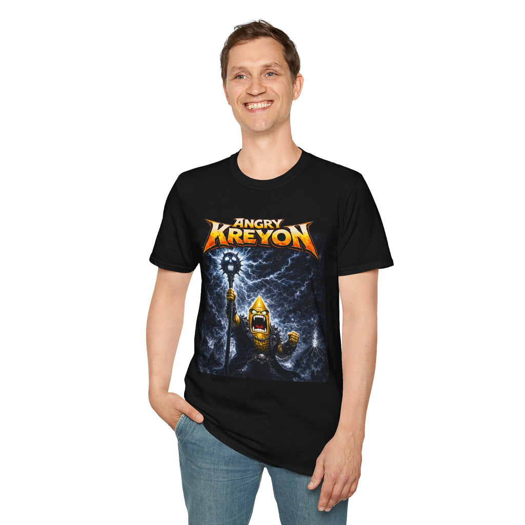 Angry Kreyon Graphic T-Shirt — Retro Metal Band Style Tee