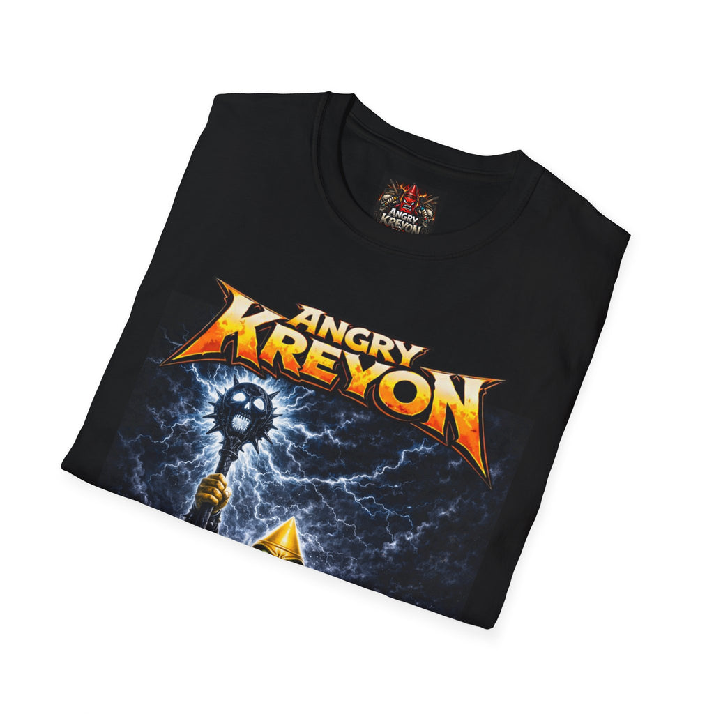 Angry Kreyon Graphic T-Shirt — Retro Metal Band Style Tee