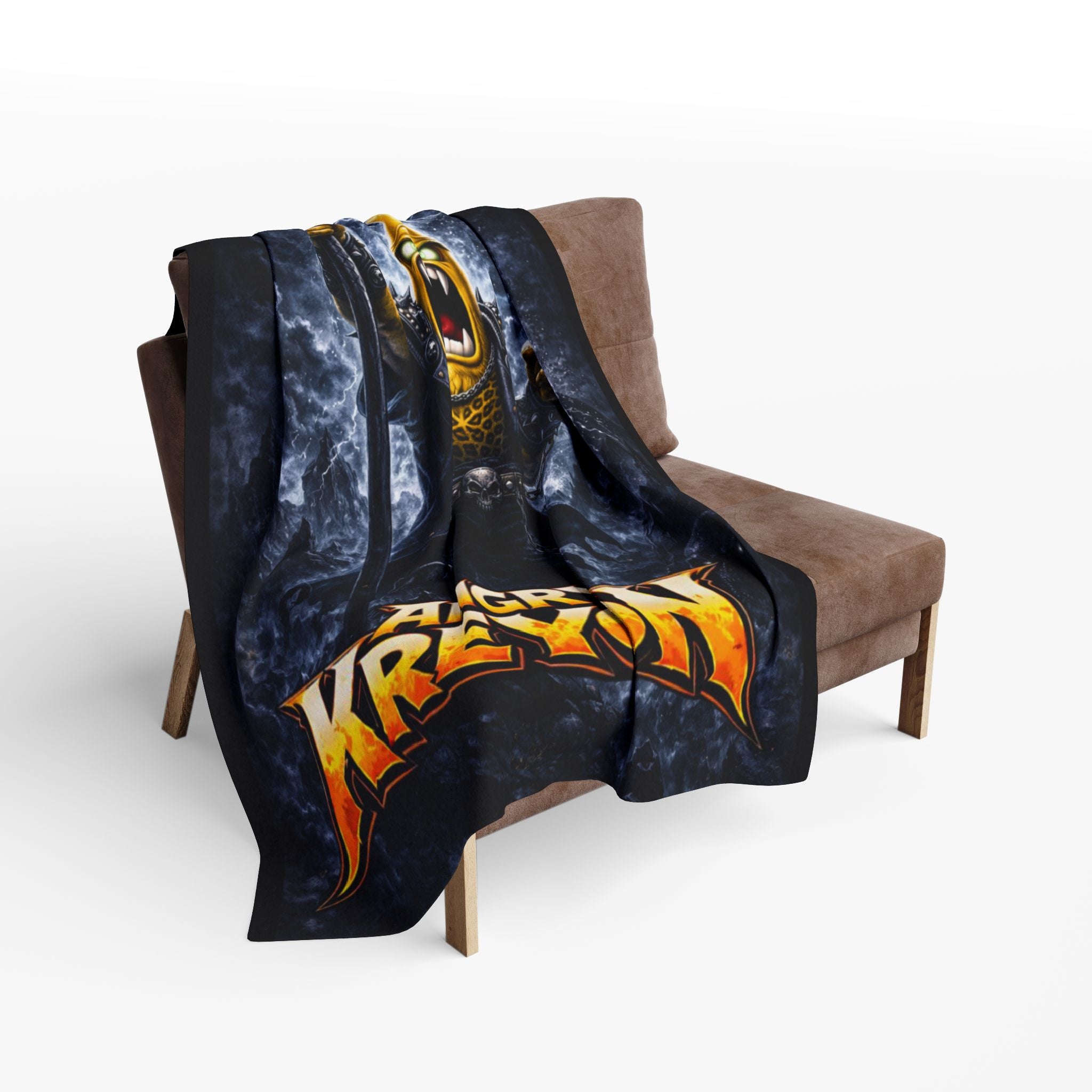 Angry Kreyon Oracle Fleece Blanket — Mythic Storm Graphic Throw