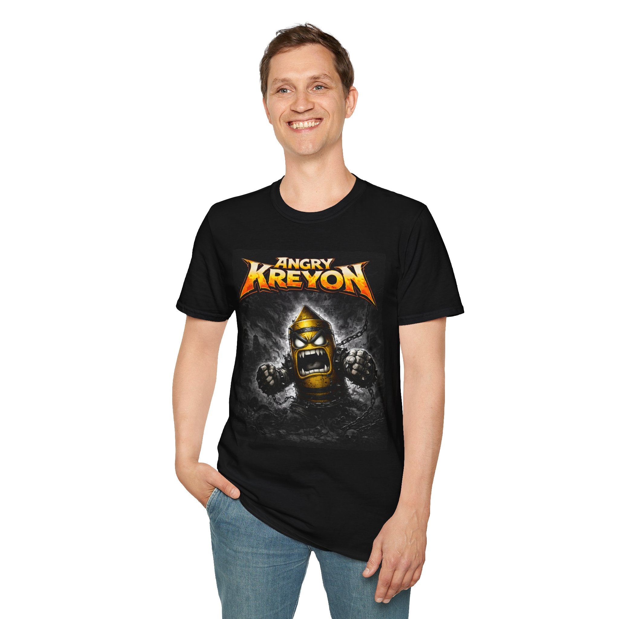 Angry Kreyon Graphic T-Shirt — Retro Kreyon Band Tee