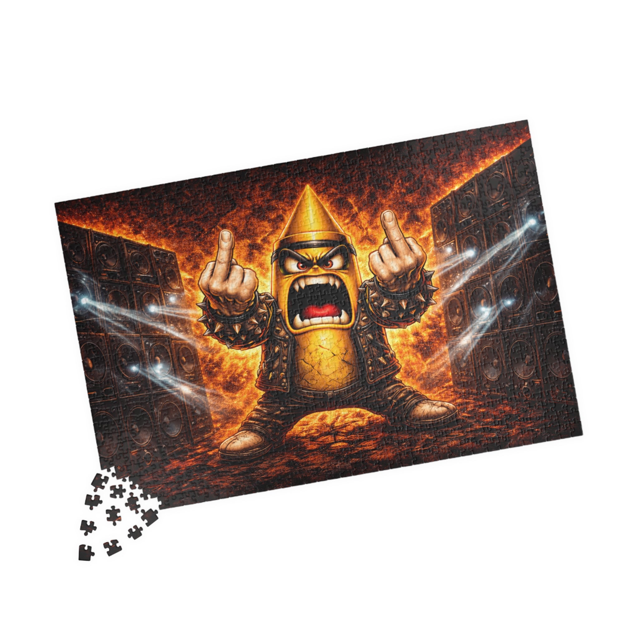 Fiery Viking Warrior Puzzle — Epic Fantasy Jigsaw (110/252/520/1014 pcs)