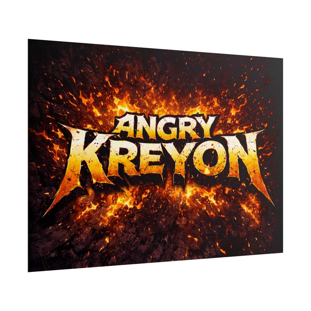 Angry Kreyon Poster — Fiery Rock Band Wall Art (Rolled Poster)