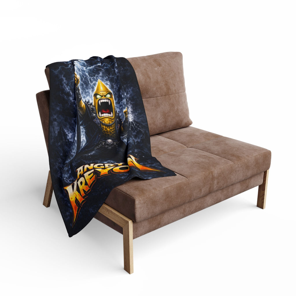 Angry Kreyon Oracle Fleece Blanket — Mythic Storm Graphic Throw