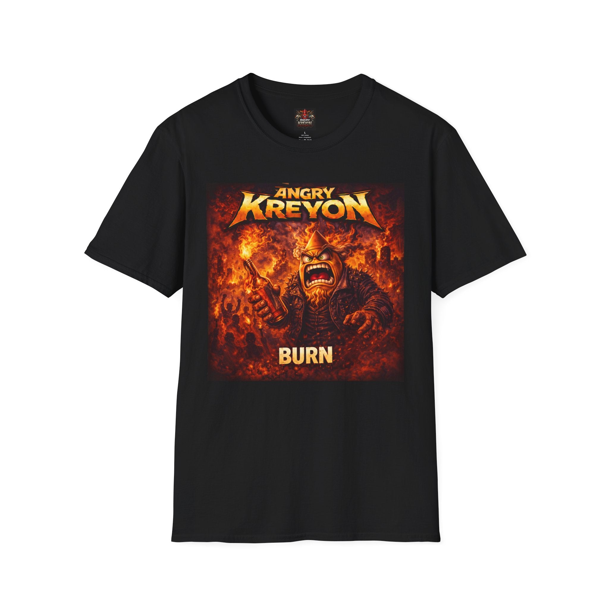 Angry Kreyon "Burn" (singles Edition) Graphic T-Shirt